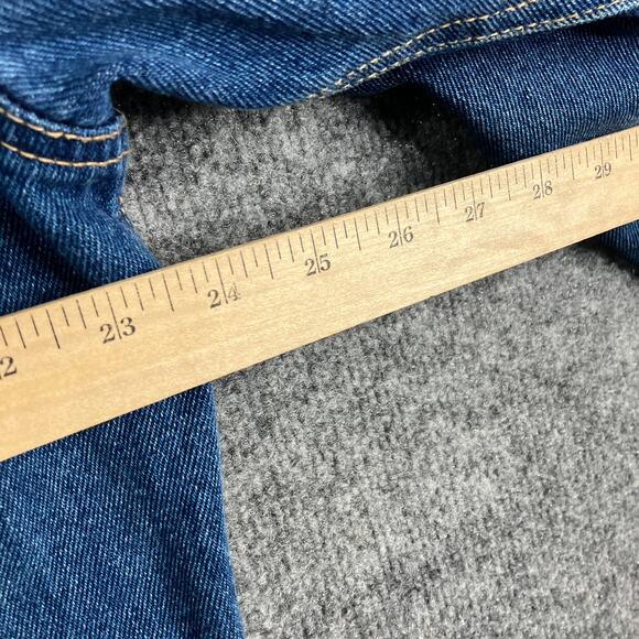 Wrangler Hero Denim Jacket Mens L Blue Jean Button-Up Vintage Classic Trucker - Picture 5 of 9